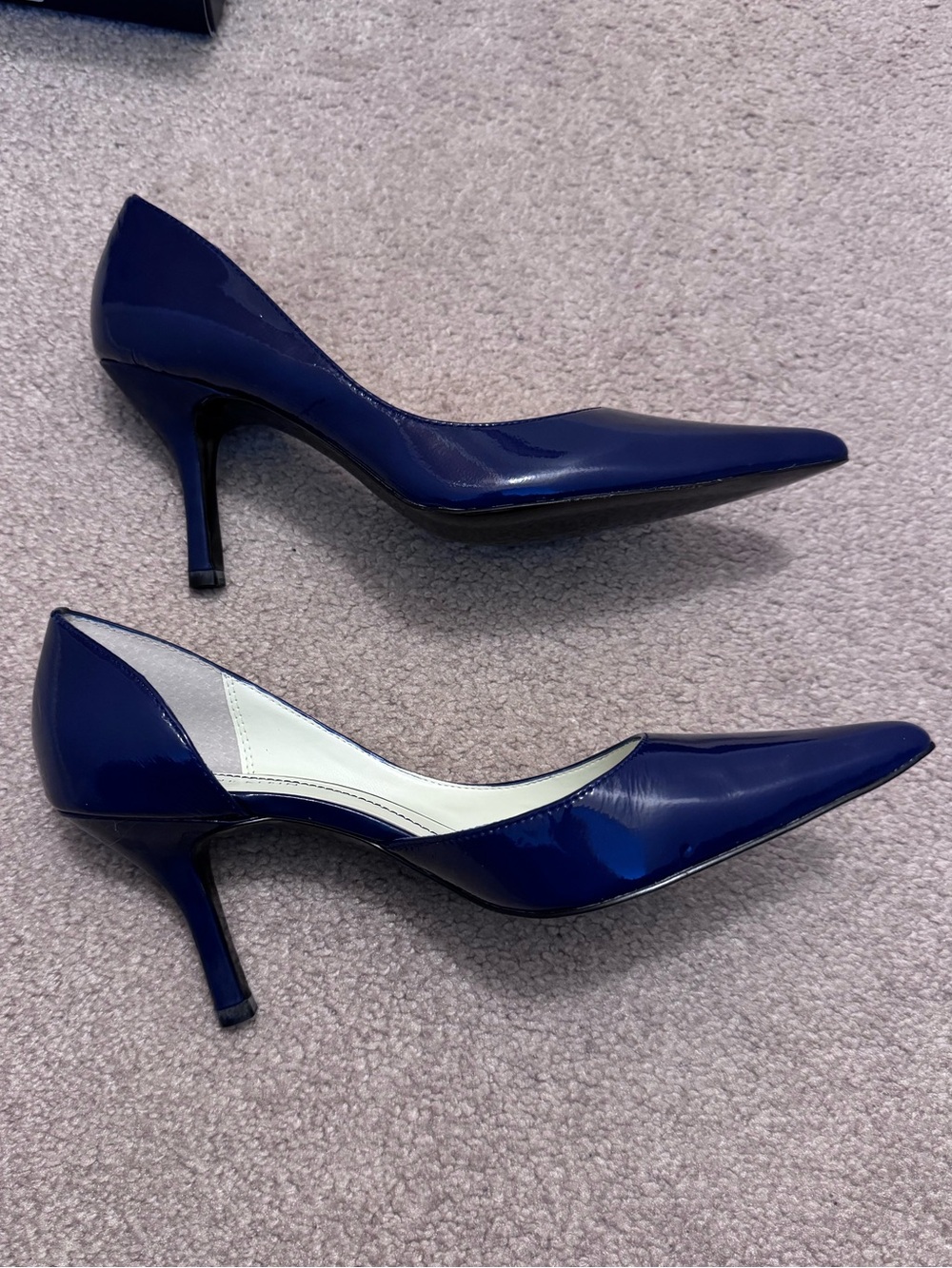 NEW Anne Klein Navy Patent Pointed-Toe Heels - Size: 7 1/2 M - Picture 7 of 9
